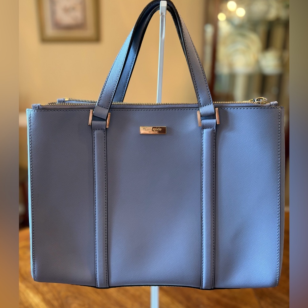 kate spade Periwinkle Blue Saffiano Leather Tote